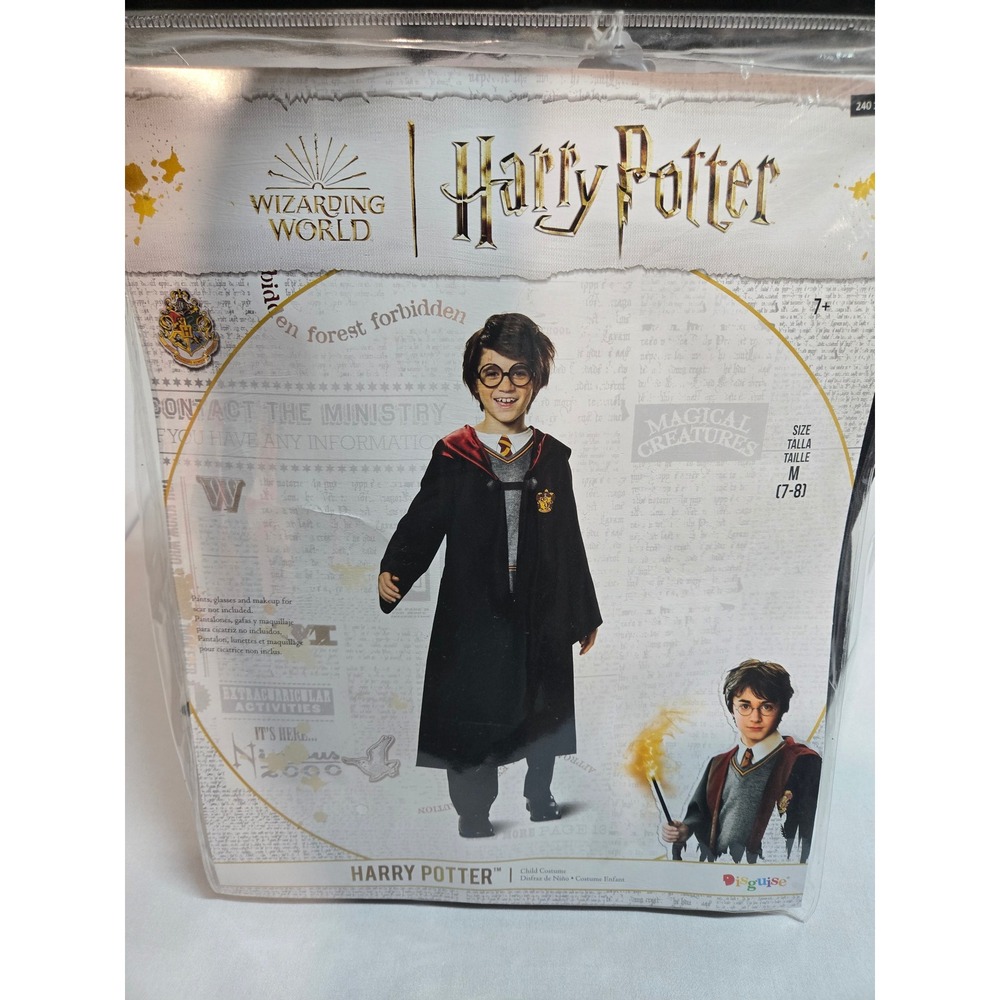 Harry Potter Kids Costume Hooded Robe with Attached Shirt Gryffindor Medium 7-8